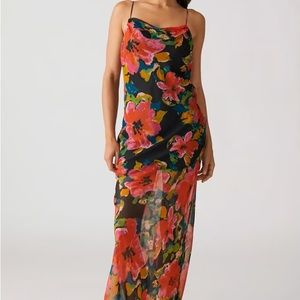 Urban Outfitters Rosalia Chiffon Maxi Dress